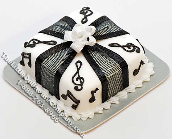 (image for) Dollhouse Scale Model Musical Note Themed Cake